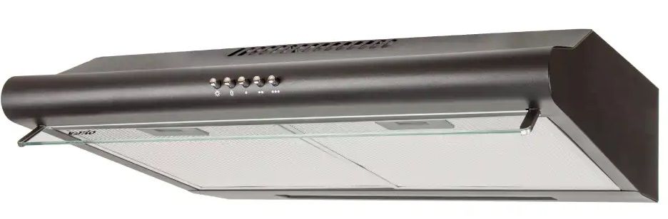 Вытяжки козырьковые VENTOlux ROMA 60 BK 2M LUX