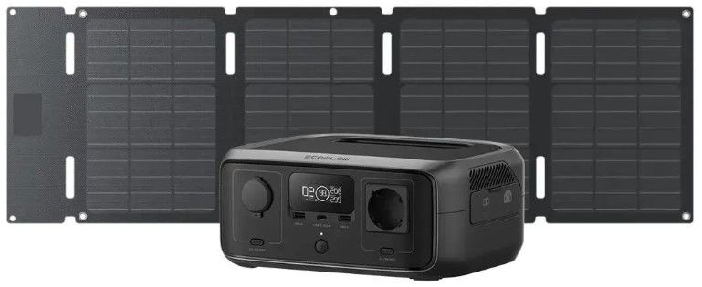 Зарядные станции EcoFlow RIVER 3 UPS with Solar Panel 45w (EF-PR705-UPS-B-45W-EU)