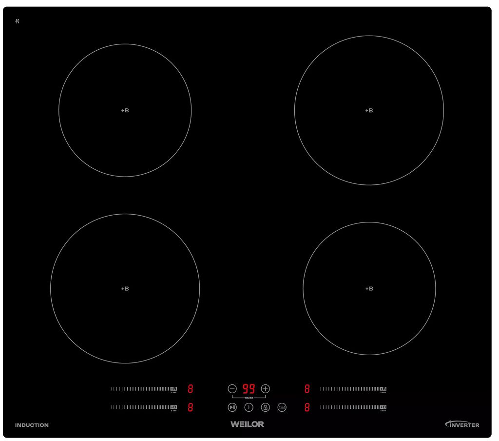 Электрические варочные поверхности WEILOR WIS 643 BLACK NanoProtect
