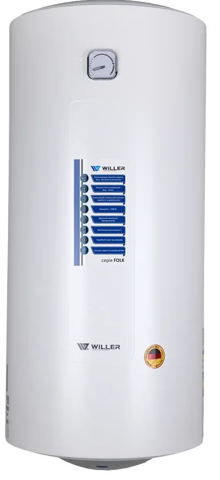 Водонагреватели 30, 40, 50, 80, 100, 120 литров WILLER EV120R-FOLK