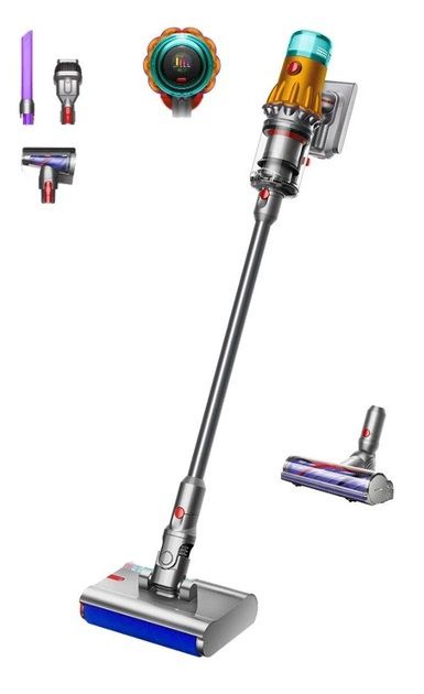 Вертикальные пылесосы (электровеник) Dyson V12s Detect Slim Submarine Yellow/Nickel (485350-01)