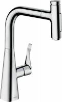 Смесители из нержавеющей стали hansgrohe Metris Select M71 240 73817000 з висувним виливом 2 режими