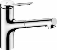 Смесители из нержавеющей стали hansgrohe Zesis 74803000 з висувним виливом 2 режими