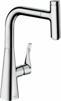 Смесители из нержавеющей стали hansgrohe Metris Select хром 14857000 з висувним виливом