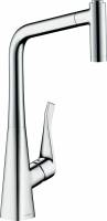 Смесители из нержавеющей стали hansgrohe Metris Select M71 хром 73801000 з висувним виливом