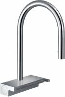 Смесители из нержавеющей стали hansgrohe Aquno Select M81 170 73831000 з висувним зливом 2 режими