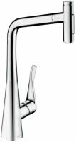 Смесители из нержавеющей стали hansgrohe Metris Select 320 хром 73820000 з висувним виливом