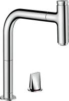 Смесители из нержавеющей стали hansgrohe Metris Select M71 хром 73804000 з висувним виливом