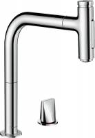 Смесители из нержавеющей стали hansgrohe Metris Select M71 хром 73818000 з висувним виливом