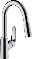 Смесители из нержавеющей стали hansgrohe Focus M42 71801000 з висувним виливом 2 режими