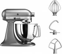 Планетарные миксеры KitchenAid Artisan 5KSM125ECU з відкидним блоком сріблястий